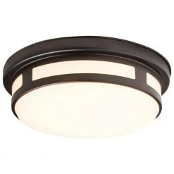 Hampton Bay 11 in. 1-Light Round Black LED Outdoor Flush Mount 2700K 3000K 4000K Entryway Deck Patio 120-277V 830 Lumens Wet Rated 19 Hampton Bay 11 in. 1-Light Round Black LED Outdoor Flush Mount 2700K 3000K 4000K Entryway Deck Patio 120-277V 830 Lumens Wet Rated -Hampton Bay Shop 11in black hampton bay outdoor flush mount lights 54471291 44 1000
