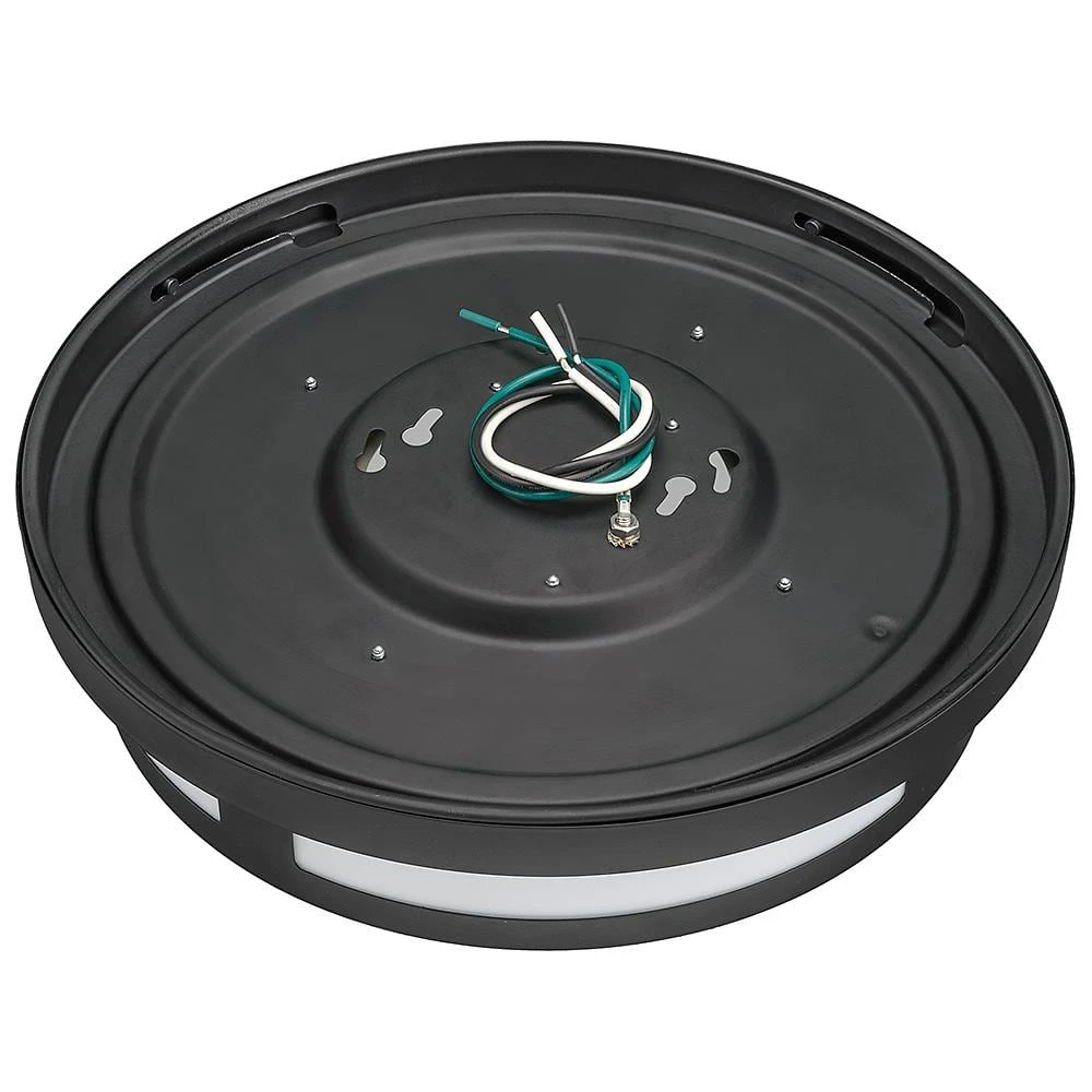 Hampton Bay 11 in. 1-Light Round Black LED Outdoor Flush Mount 2700K 3000K 4000K Entryway Deck Patio 120-277V 830 Lumens Wet Rated 6 Hampton Bay 11 in. 1-Light Round Black LED Outdoor Flush Mount 2700K 3000K 4000K Entryway Deck Patio 120-277V 830 Lumens Wet Rated - Image 6