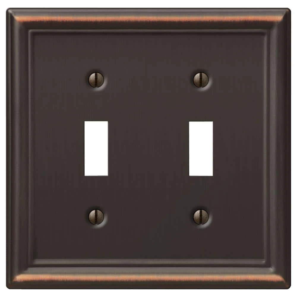 Hampton Bay Ascher 2 Gang Toggle and 1 Gang Duplex Steel Wall Plate Combo Pack - Aged Bronze 4 Hampton Bay Ascher 2 Gang Toggle and 1 Gang Duplex Steel Wall Plate Combo Pack - Aged Bronze - Image 4