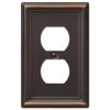 Hampton Bay Ascher 1 Gang Duplex Steel Wall Plate - Aged Bronze