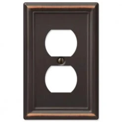 Hampton Bay Ascher 1 Gang Duplex Steel Wall Plate - Aged Bronze