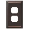 Hampton Bay Metallic 1 Gang Duplex Steel Wall Plate - Aged Bronze