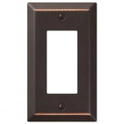 Hampton Bay Metallic 1 Gang Rocker Steel Wall Plate - Aged Bronze (6-Pack)