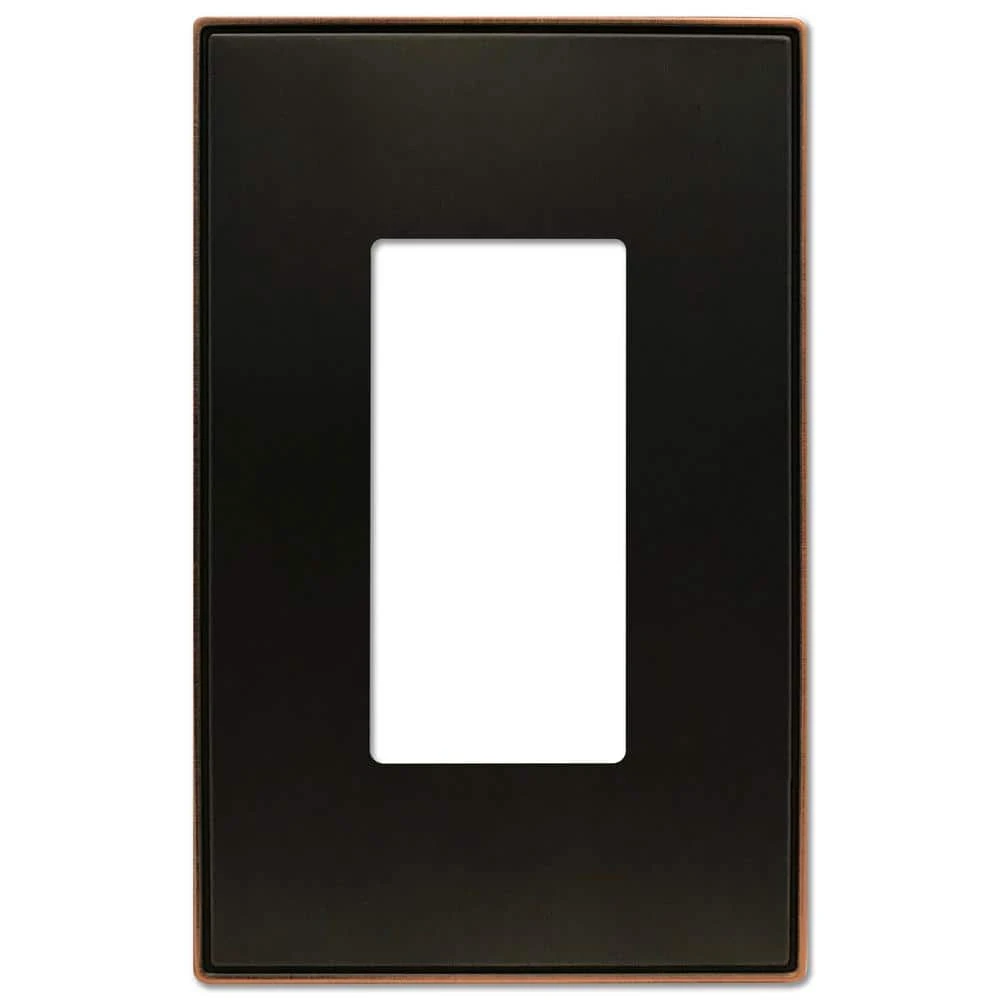 Hampton Bay Ansley Aged Bronze 1-Gang Decorator/Rocker Metal Wall Plate (4-Pack) 1 Hampton Bay Ansley Aged Bronze 1-Gang Decorator/Rocker Metal Wall Plate (4-Pack)