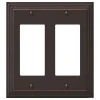 Hampton Bay Tiered 2 Gang Rocker Metal Wall Plate - Aged Bronze