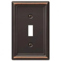 Hampton Bay Ascher 1 Gang Toggle Steel Wall Plate - Aged Bronze (2-Pack) -Hampton Bay Shop aged bronze hampton bay toggle light switch plates 149tdbhb 2 4f 1000
