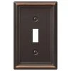Hampton Bay Ascher 1 Gang Toggle Steel Wall Plate - Aged Bronze
