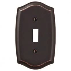 Hampton Bay Vineyard 1 Gang Toggle Steel Wall Plate - Aged Bronze