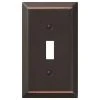 Hampton Bay Metallic 1 Gang Toggle Steel Wall Plate - Aged Bronze