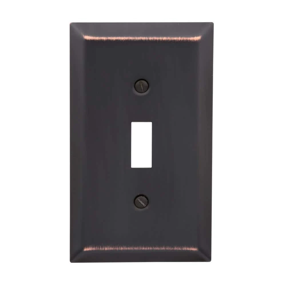 Hampton Bay Metallic 1 Gang Toggle Steel Wall Plate - Aged Bronze 2 Hampton Bay Metallic 1 Gang Toggle Steel Wall Plate - Aged Bronze - Image 2