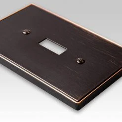 Hampton Bay Ansley 1 Gang Toggle Metal Wall Plate - Aged Bronze -Hampton Bay Shop aged bronze hampton bay toggle light switch plates 70tdbhb 4f 1000