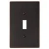 Hampton Bay Ansley 1 Gang Toggle Metal Wall Plate - Aged Bronze