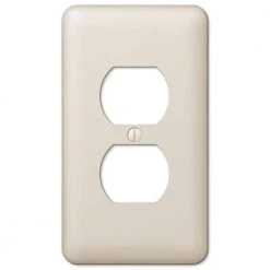 Hampton Bay Declan 1 Gang Duplex Steel Wall Plate - Almond