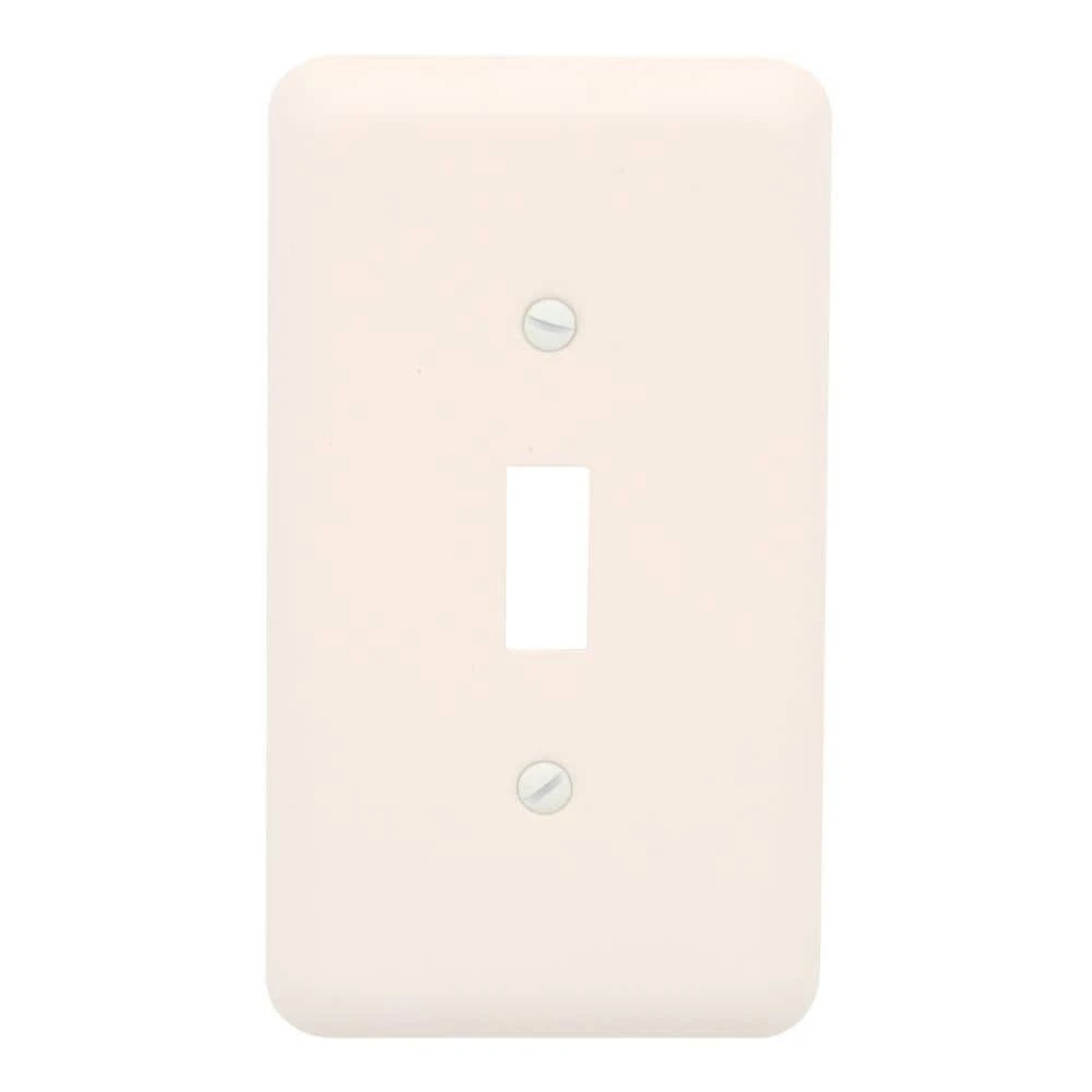Hampton Bay Declan 1 Gang Toggle Steel Wall Plate - Almond 6 Hampton Bay Declan 1 Gang Toggle Steel Wall Plate - Almond - Image 6