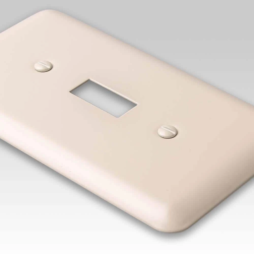 Hampton Bay Declan 1 Gang Toggle Steel Wall Plate - Almond 5 Hampton Bay Declan 1 Gang Toggle Steel Wall Plate - Almond - Image 5