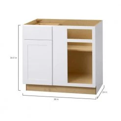 Hampton Bay Avondale Shaker Alpine White Quick Assemble Plywood 36 in Blind Corner Base Cabinet (36 in x 24 in D x 34.5 in H) 17 Hampton Bay Avondale Shaker Alpine White Quick Assemble Plywood 36 in Blind Corner Base Cabinet (36 in x 24 in D x 34.5 in H) -Hampton Bay Shop alpine white hampton bay ready to assemble kitchen cabinets bbc36 4f 1000