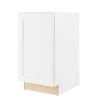 Hampton Bay Avondale Shaker Alpine White Quick Assemble Plywood 18in Base Cabinet with Pull-Out Trash Can (18inW x 24inD x 34.5inH)
