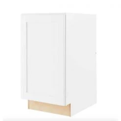 Hampton Bay Avondale Shaker Alpine White Quick Assemble Plywood 18in Base Cabinet with Pull-Out Trash Can (18inW x 24inD x 34.5inH) -Hampton Bay Shop alpine white hampton bay ready to assemble kitchen cabinets btr18fh c3 1000
