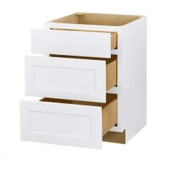 Hampton Bay Avondale Shaker Alpine White Quick Assemble Plywood 24 in Drawer Base Kitchen Cabinet (24 in W x 24 in D x 34.5 in H) -Hampton Bay Shop alpine white hampton bay ready to assemble kitchen cabinets db24 a0 1000