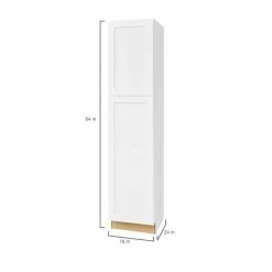 Hampton Bay Avondale Shaker Alpine White Quick Assemble Plywood 18 in Pantry Kitchen Cabinet (18 in W x 84 in H x 24 in D) 15 Hampton Bay Avondale Shaker Alpine White Quick Assemble Plywood 18 in Pantry Kitchen Cabinet (18 in W x 84 in H x 24 in D) -Hampton Bay Shop alpine white hampton bay ready to assemble kitchen cabinets p188424 4f 1000