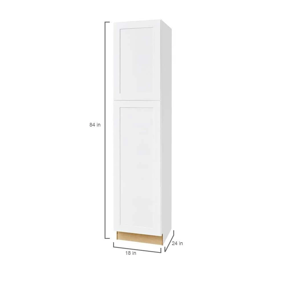 Hampton Bay Avondale Shaker Alpine White Quick Assemble Plywood 18 in Pantry Kitchen Cabinet (18 in W x 84 in H x 24 in D) 8 Hampton Bay Avondale Shaker Alpine White Quick Assemble Plywood 18 in Pantry Kitchen Cabinet (18 in W x 84 in H x 24 in D) - Image 8