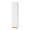 Hampton Bay Avondale Shaker Alpine White Quick Assemble Plywood 18 in Pantry Kitchen Cabinet (18 in W x 84 in H x 24 in D)