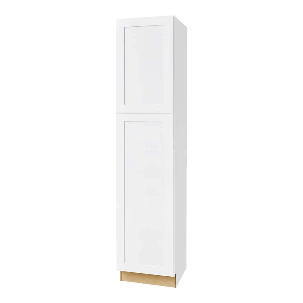 Hampton Bay Avondale Shaker Alpine White Quick Assemble Plywood 18 in Pantry Kitchen Cabinet (18 in W x 84 in H x 24 in D) 1 Hampton Bay Avondale Shaker Alpine White Quick Assemble Plywood 18 in Pantry Kitchen Cabinet (18 in W x 84 in H x 24 in D)