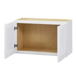 Hampton Bay Avondale Shaker Alpine White Quick Assemble Plywood 30 in x 18 in Wall Bridge Cabinet (30 in W x 18 in H x 12 in D) -Hampton Bay Shop alpine white hampton bay ready to assemble kitchen cabinets w301812 a0 1000