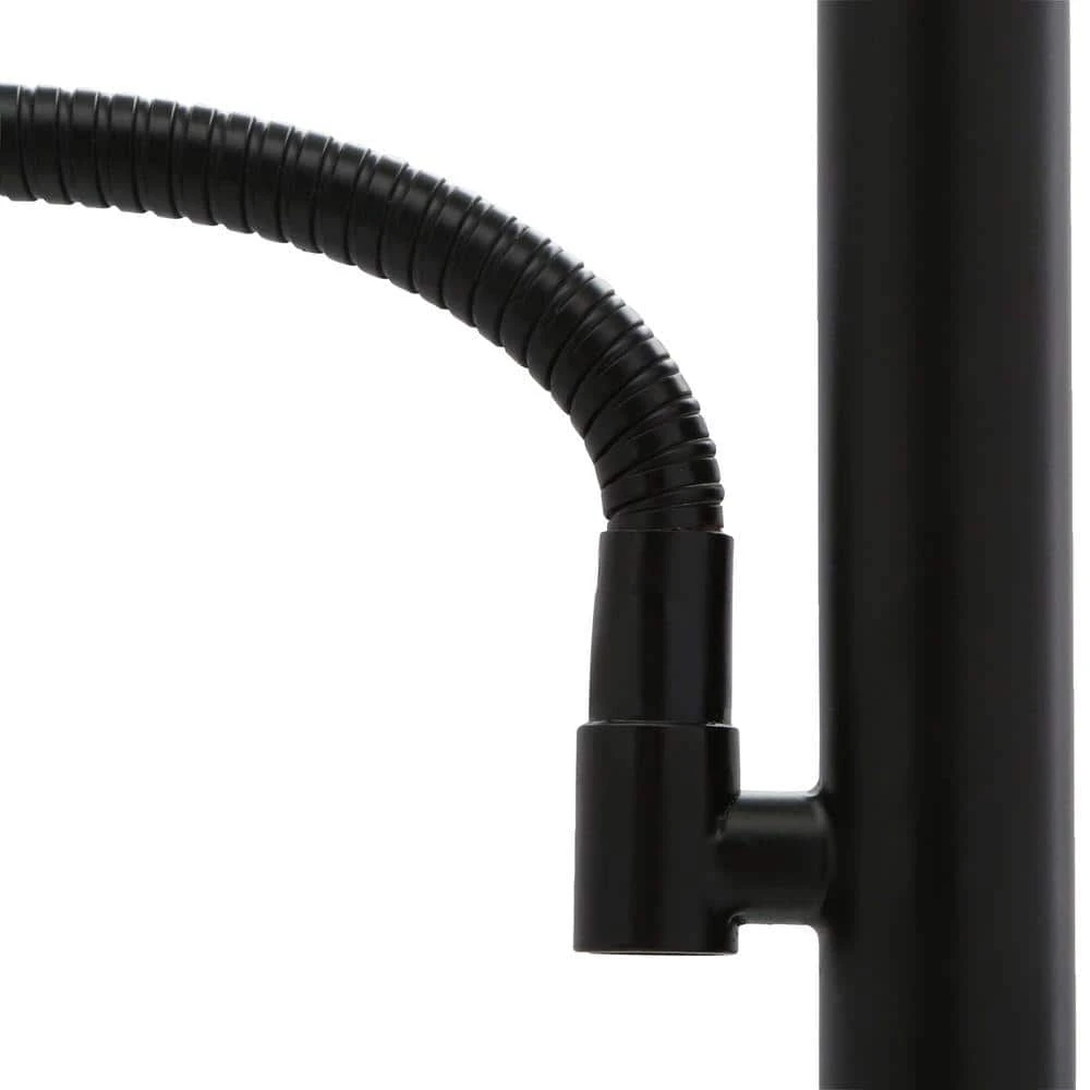 Hampton Bay 71 in. Antique Bronze Floor Lamp with 2 Alabaster Glass Shades 4 Hampton Bay 71 in. Antique Bronze Floor Lamp with 2 Alabaster Glass Shades - Image 4