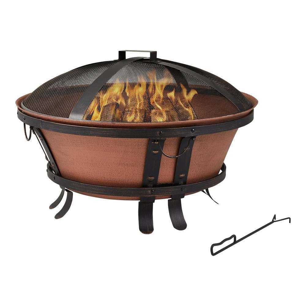 Hampton Bay 34 in. Whitlock Cast Iron Fire Pit 2 Hampton Bay 34 in. Whitlock Cast Iron Fire Pit - Image 2