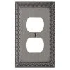 Hampton Bay Amelia 1 Gang Duplex Metal Wall Plate - Antique Nickel