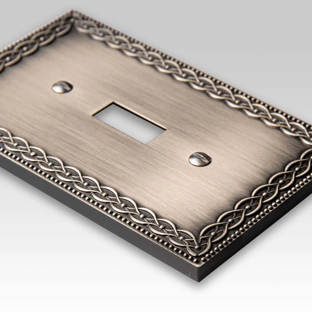 Hampton Bay Amelia 1 Gang Rocker Metal Wall Plate - Antique Nickel 7 Hampton Bay Amelia 1 Gang Rocker Metal Wall Plate - Antique Nickel - Image 7