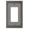 Hampton Bay Amelia 1 Gang Rocker Metal Wall Plate - Antique Nickel
