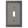 Hampton Bay Amelia 1 Gang Toggle Metal Wall Plate - Antique Nickel