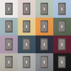 Hampton Bay Amelia 2 Gang Toggle Metal Wall Plate - Antique Nickel -Hampton Bay Shop antique nickel hampton bay toggle light switch plates 93ttanhb 66 1000