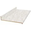 Hampton Bay Wilsonart 8 ft. Laminate Countertop in Textured Anzio Marble with Waterfall Edge