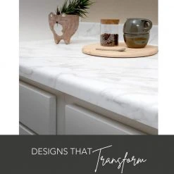 Hampton Bay Wilsonart 8 ft. Laminate Countertop in Textured Anzio Marble with Waterfall Edge -Hampton Bay Shop anzio marble hampton bay laminate countertops 011312010895037 76 1000