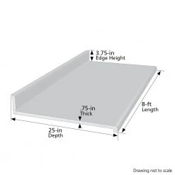 Hampton Bay Wilsonart 8 ft. Laminate Countertop in Textured Anzio Marble with Waterfall Edge -Hampton Bay Shop anzio marble hampton bay laminate countertops 011312010895037 fa 1000