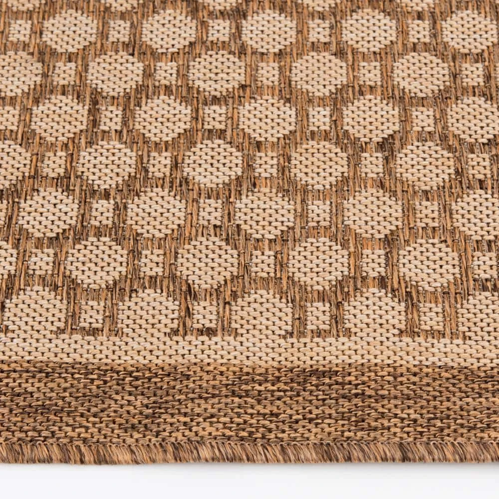 Hampton Bay Beige and Brown 8 ft. x 10 ft. Geometric Polypropylene Indoor/Outdoor Area Rug 5 Hampton Bay Beige and Brown 8 ft. x 10 ft. Geometric Polypropylene Indoor/Outdoor Area Rug - Image 5