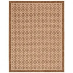 Hampton Bay Beige and Brown 8 ft. x 10 ft. Geometric Polypropylene Indoor/Outdoor Area Rug
