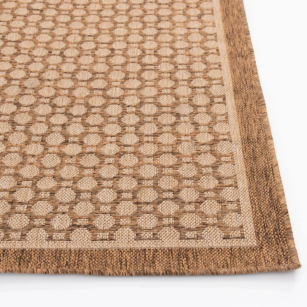 Hampton Bay Beige and Brown 8 ft. x 10 ft. Geometric Polypropylene Indoor/Outdoor Area Rug 8 Hampton Bay Beige and Brown 8 ft. x 10 ft. Geometric Polypropylene Indoor/Outdoor Area Rug - Image 8