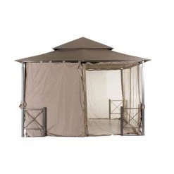 Hampton Bay Replacement Privacy Wall Outdoor Patio for 12 ft. x 12 ft. Harbor Gazebo 10 Hampton Bay Replacement Privacy Wall Outdoor Patio for 12 ft. x 12 ft. Harbor Gazebo -Hampton Bay Shop beige cream hampton bay gazebos x1250b wall 1f 1000