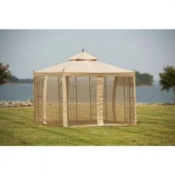 Hampton Bay 10 ft. x 10 ft. Outdoor Patio Arrow Gazebo -Hampton Bay Shop beige hampton bay gazebos gghl00019 a0 1000