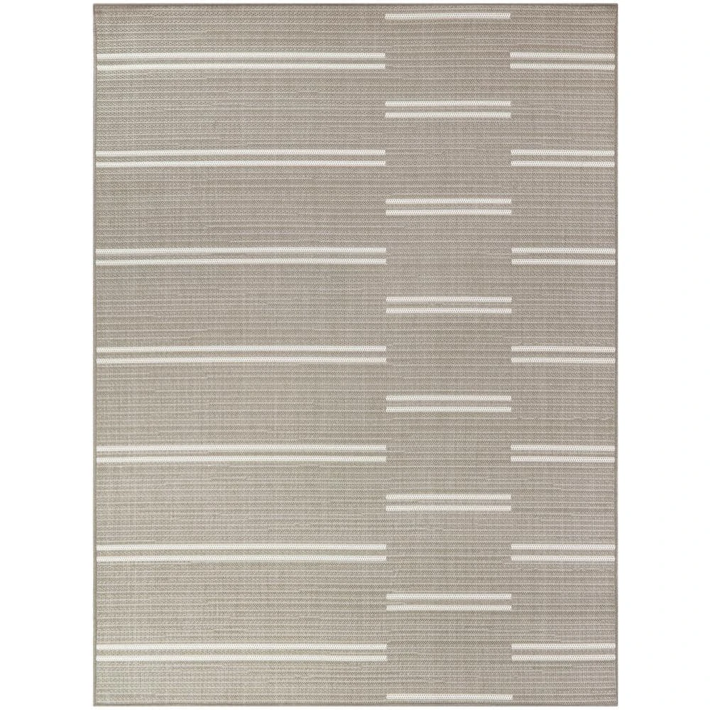 Hampton Bay Broken Stripe Beige 8 ft. x 10 ft. Indoor/Outdoor Area Rug 1 Hampton Bay Broken Stripe Beige 8 ft. x 10 ft. Indoor/Outdoor Area Rug