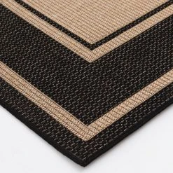 Hampton Bay Black and Brown 8 ft. x 10 ft. Border Indoor/Outdoor Area Rug -Hampton Bay Shop black brown hampton bay outdoor rugs 1746ui80hcm106i 77 1000