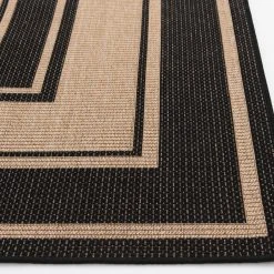 Hampton Bay Black and Brown 8 ft. x 10 ft. Border Indoor/Outdoor Area Rug -Hampton Bay Shop black brown hampton bay outdoor rugs 1746ui80hcm106i c3 1000