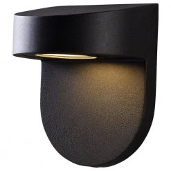 Hampton Bay Black Outdoor LED Wall Lantern Sconce with Frosted Glass -Hampton Bay Shop black finish hampton bay outdoor sconces ilw1691l 3 a0 1000