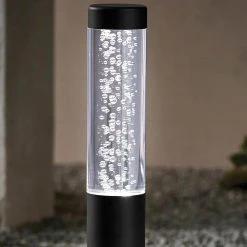 Hampton Bay Andalusia Low Voltage Black 40 Lumens Color Changing Integrated LED Bollard Light with Remote -Hampton Bay Shop black hampton bay bollard lights 62909 76 1000