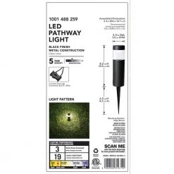 Hampton Bay Helena Low-Voltage 10-Watt Equivalent Black Outdoor Integrated LED Round Landscape Path Bollard Light -Hampton Bay Shop black hampton bay bollard lights isv1801l 3 40 1000