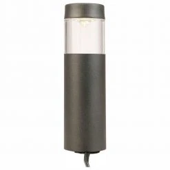 Hampton Bay Helena Low-Voltage 10-Watt Equivalent Black Outdoor Integrated LED Round Landscape Path Bollard Light -Hampton Bay Shop black hampton bay bollard lights isv1801l 3 fa 1000
